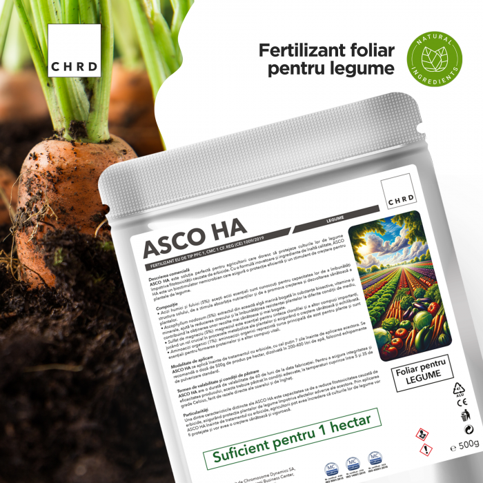ASCO HA – FERTILIZANT EU DE TIP PFC 1, CMC 1 CF. REG. (CE) 1009/2019 Foliar pentru legume, 500g [2]