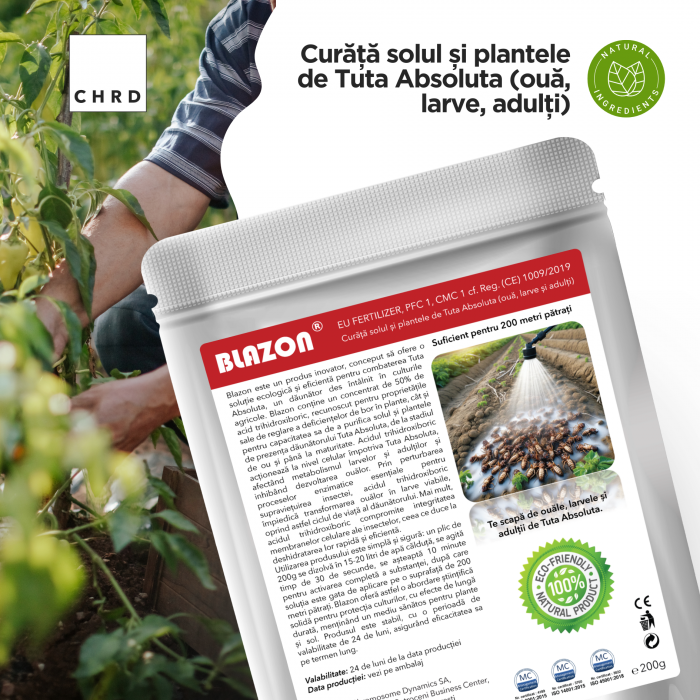 Blazon, curăță solul și plantele de Tuta Absoluta (ouă, larve, adulti), EU Fertilizer PFC1, CMC1, plic 200g [2]