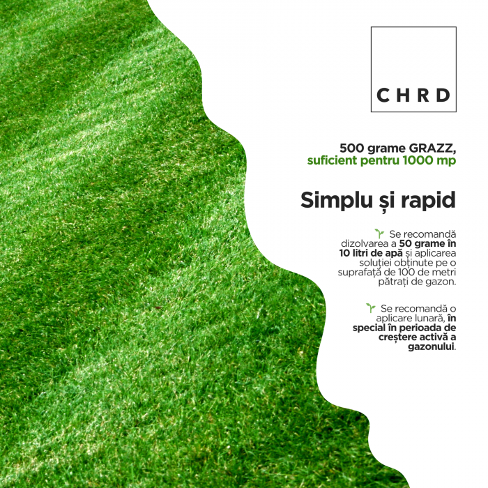 GRAZZ – FERTILIZANT EU DE TIP PFC 1, CMC 1 CF. REG. (CE) 1009/2019 Foliar pentru gazon, 500g [3]