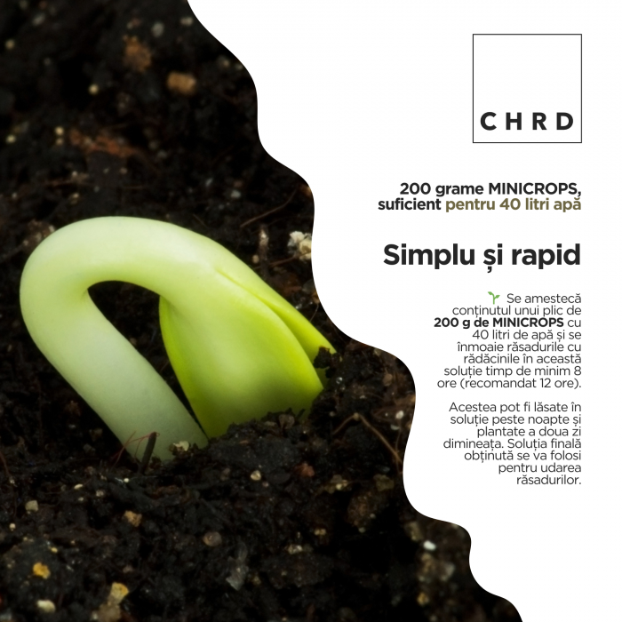 MINICROPS – FERTILIZANT EU DE TIP PFC 1, CMC 1 CF. REG. (CE) 1009/2019 Biostimulator răsaduri, 200g [3]