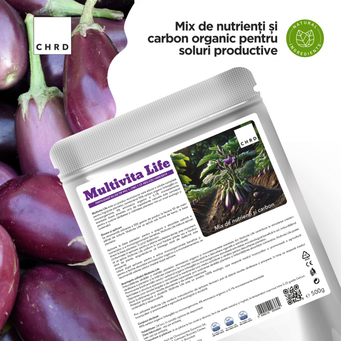 Multivita Life - Mix de nutrienți și carbon organic pentru soluri productive, 500g [2]