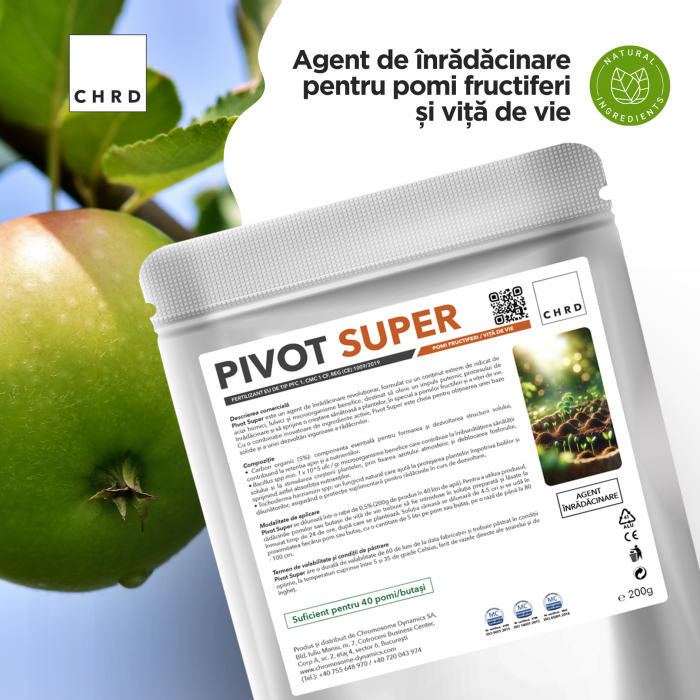 PIVOT SUPER – FERTILIZANT EU DE TIP PFC 1, CMC 1 CF. REG. (CE) 1009/2019 Agent înrădăcinare (pomi fructiferi, viță de vie), 200g [2]