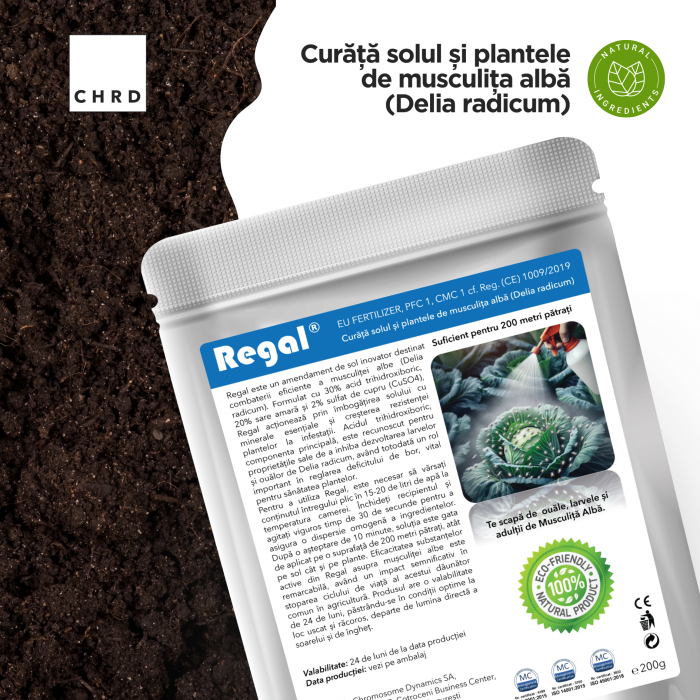 Regal, curăță solul și plantele de musculița albă (Delia radicum), EU Fertilizer PFC1, CMC1, plic 200g [2]