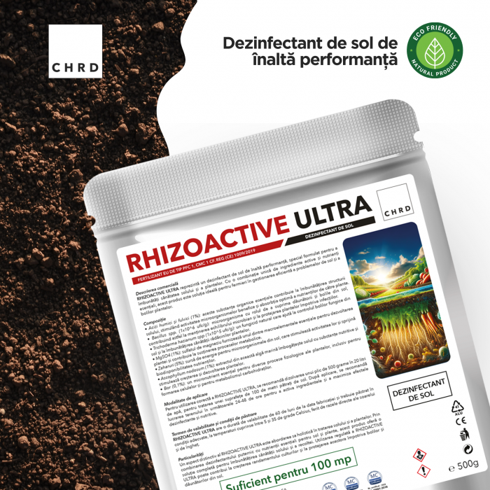 RHIZOACTIVE ULTRA – FERTILIZANT EU DE TIP PFC 1, CMC 1 CF. REG. (CE) 1009/2019 Dezinfectant de sol, 500g [2]