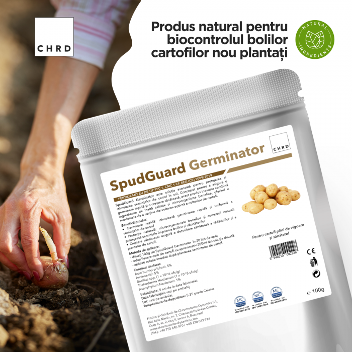 SpudGuard Germinator, Produs natural pe baza de microorganisme pentru biocontrolul bolilor cartofilor nou plantati (samanta), 100 g [2]