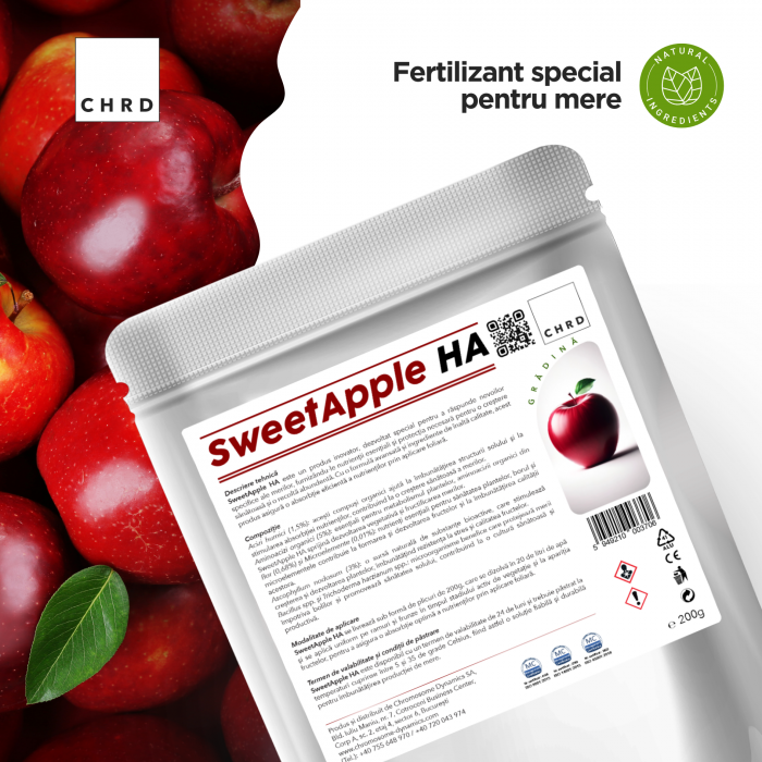 SweetApple HA, FERTILIZANT EU DE TIP PFC 1, CMC 1 CF. REG. (CE) 1009/2019, pentru mere, 200g [2]