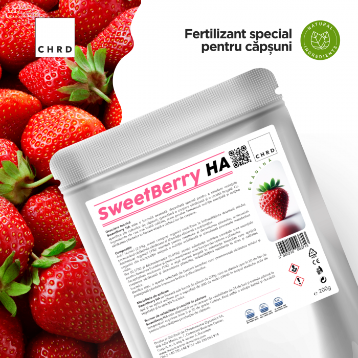 SweetBerry HA, FERTILIZANT EU DE TIP PFC 1, CMC 1 CF. REG. (CE) 1009/2019, pentru căpșuni, 200g [2]