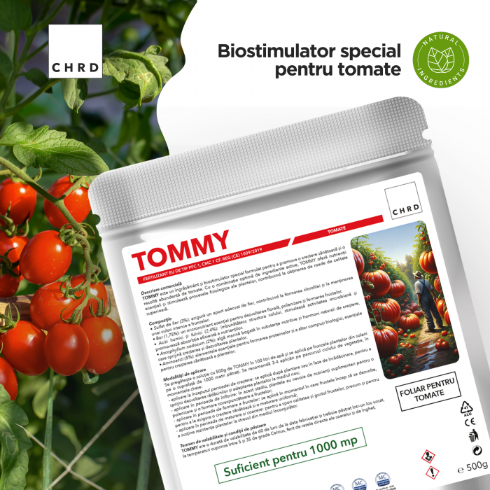 TOMMY – FERTILIZANT EU DE TIP PFC 1, CMC 1 CF. REG. (CE) 1009/2019 Foliar pentru tomate, 500g [2]