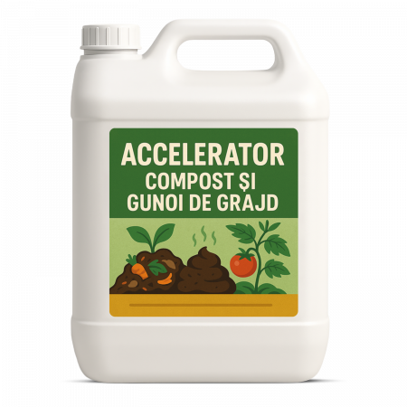 ACCELERATOR COMPOST ȘI GUNOI DE GRAJD – gata de folosire - Formulă biologică pe bază de extracte vegetale fermentate, enzime naturale și bacterii benefice, 10 litri [2]