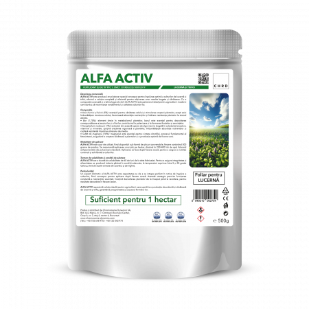 Biostimulatori - ALFA ACTIV – FERTILIZANT EU DE TIP PFC 1, CMC 1 CF. REG. (CE) 1009/2019 Foliar pentru lucernă și trifoi, 500g