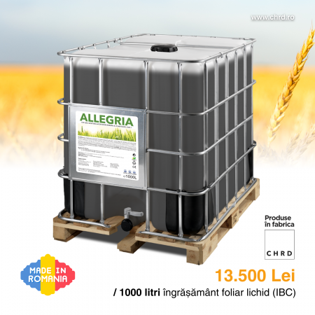 ALLEGRIA, Biostimulator nemicrobian cu microelemente și acizi humici pentru cereale păioase, IBC 1000 litri [0]
