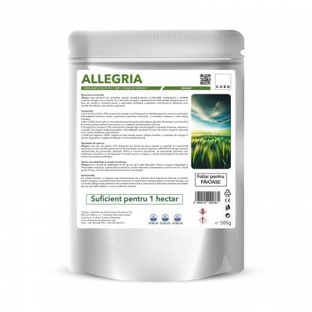 Fertilizanti 500g - ALLEGRIA – FERTILIZANT EU DE TIP PFC 1, CMC 1 CF. REG. (CE) 1009/2019 Foliar pentru păioase, 500g