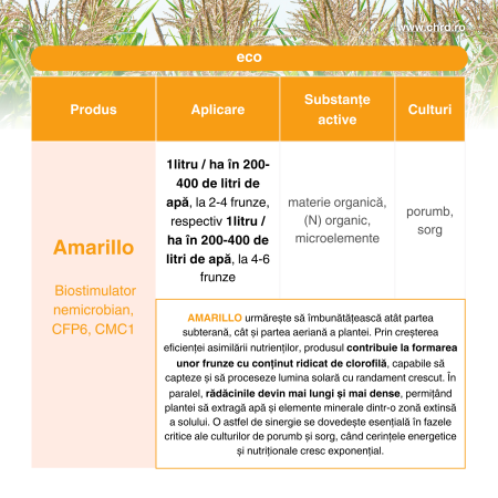 AMARILLO, Biostimulator nemicrobian cu microelemente și acizi humici pentru porumb și sorg, IBC 1000 litri [2]