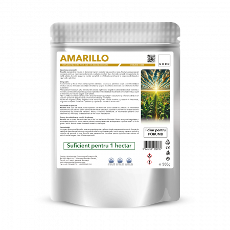 Fertilizanti 500g - AMARILLO – FERTILIZANT EU DE TIP PFC 1, CMC 1 CF. REG. (CE) 1009/2019 Foliar pentru porumb, sorg, 500g
