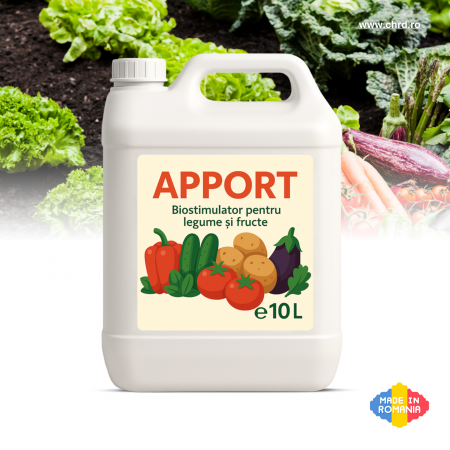 APPORT, Biostimulator nemicrobian cu microelemente și acizi humici pentru legume și fructe, 10 litri