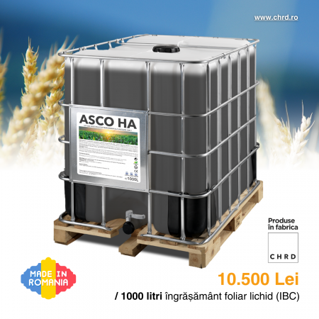 ASCO HA, Biostimulator nemicrobian cu rol protector împotriva efectelor de fitotoxicitate apărute în urma erbicidării culturilor, IBC 1000 litri