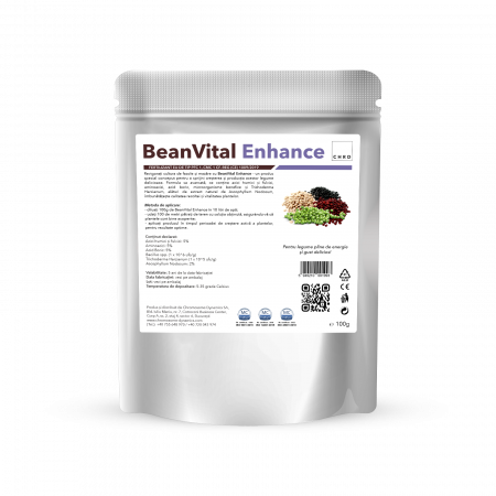 Hidrosolubile - BeanVital Enhance, Produs natural pe baza de microorganisme si acizi humici si fulvici pentru biostimularea fasolei, 100 g