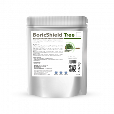 Bioinsecticide - BoricShield Tree, Produs natural pe baza de acid boric 100% pentru combaterea omizilor, 100 g