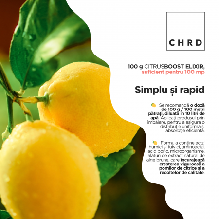 CitrusBoost Elixir, Produs natural pe baza de microorganisme si acizi humici si fulvici pentru biostimularea citricelor, 100 g [2]