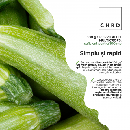 CropVitality MultiCrops, Produs natural pe baza de microorganisme si nutrienti pentru castraveti, dovlecei si pepeni, 100 g [2]