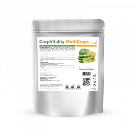 Gama plicuri - CHRD 100 (100g) - CropVitality MultiCrops, Produs natural pe baza de microorganisme si nutrienti pentru castraveti, dovlecei si pepeni, 100 g