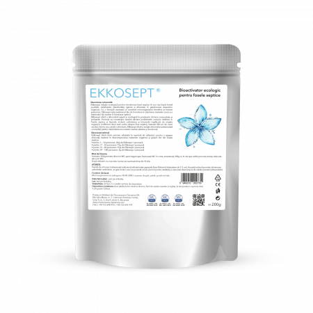 Bioactivatori fose - Ekkosept, bioactivator organic pentru fose septice, 200g