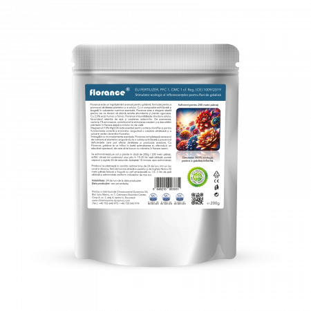 Florance, stimulator ecologic al inflorescențelor pentru flori de grădină, EU Fertilizer PFC1, CMC1, plic 200g