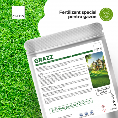 GRAZZ – FERTILIZANT EU DE TIP PFC 1, CMC 1 CF. REG. (CE) 1009/2019 Foliar pentru gazon, 500g [1]