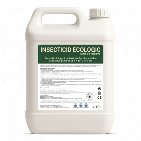 INSECTICID ECOLOGIC – gata de folosire - Formulă biologică pe bază de Bacillus subtilis & Bacillus pumilus (≥ 1 × 10⁵ UFC / ml), 10 litri [3]