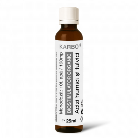 Monodoze 25ml - KARBO®, Biostimulator organic cu acizi humici și fulvici, 100mp, 25ml