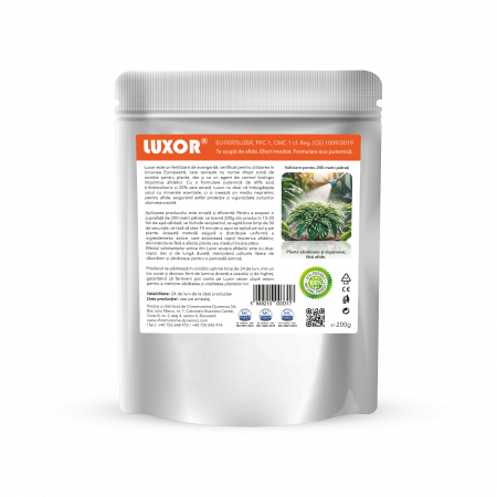 Bioinsecticide - Luxor, plante sănătoase și viguroase, fără afide, EU Fertilizer PFC1, CMC1, plic 200g