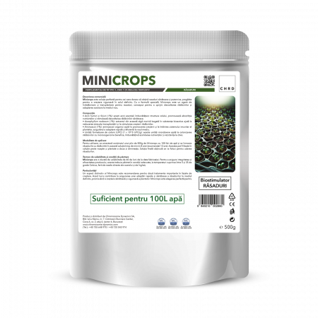 Fertilizanti 500g - MINICROPS – FERTILIZANT EU DE TIP PFC 1, CMC 1 CF. REG. (CE) 1009/2019 Biostimulator răsaduri, 500g