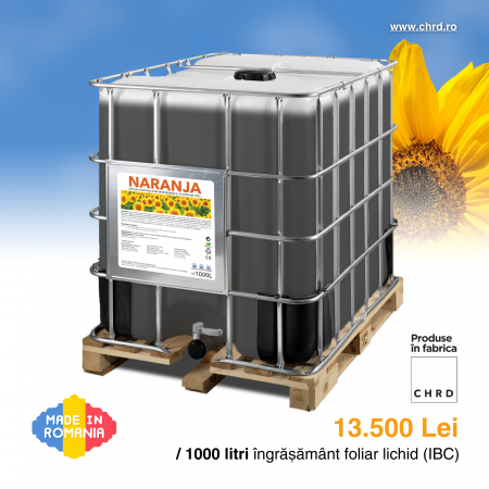 NARANJA, Biostimulator nemicrobian cu microelemente și acizi humici pentru floarea-soarelui, IBC 1000 litri