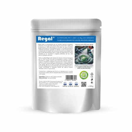 Bioinsecticide - Regal, curăță solul și plantele de musculița albă (Delia radicum), EU Fertilizer PFC1, CMC1, plic 200g