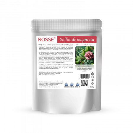 Biofertilizanti - Rosse, Sulfat de magneziu pentru trandafiri, plic 200g