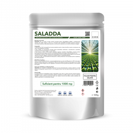 Fertilizanti 500g - SALADDA – FERTILIZANT EU DE TIP PFC 1, CMC 1 CF. REG. (CE) 1009/2019 Foliar pentru salată, ceapă, varză, 500g