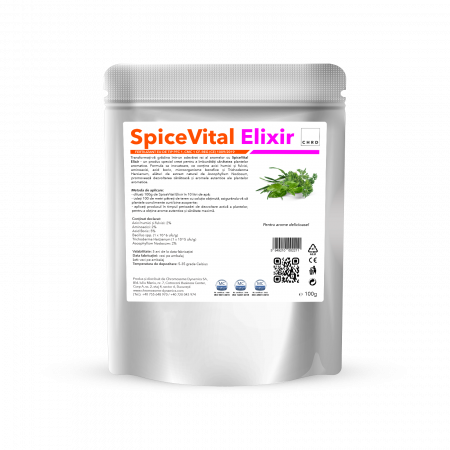 Gama plicuri - CHRD 100 (100g) - SpiceVital Elixir, Produs natural pe baza de microorganisme si acizi humici si fulvici pentru biostimularea plantelor pentru condimente, 100 g