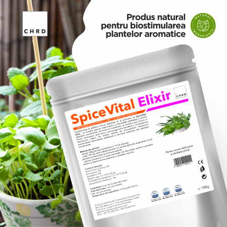 SpiceVital Elixir, Produs natural pe baza de microorganisme si acizi humici si fulvici pentru biostimularea plantelor pentru condimente, 100 g [1]