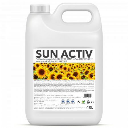 SUN ACTIV, fertilizant anorganic lichid special pentru cultura de floarea-soarelui, bidon 10L