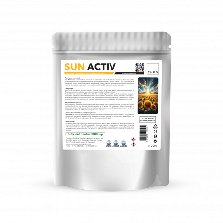 Biofertilizanti - SUN ACTIV – FERTILIZANT EU DE TIP PFC 1, CMC 1 CF. REG. (CE) 1009/2019 Foliar pentru floarea-soarelui, 200g