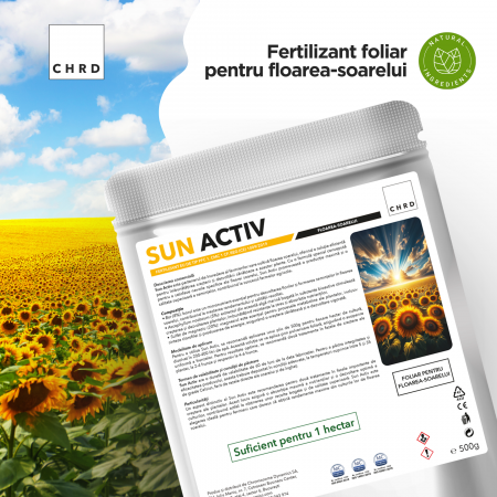 SUN ACTIV – FERTILIZANT EU DE TIP PFC 1, CMC 1 CF. REG. (CE) 1009/2019 Foliar pentru floarea-soarelui, 500g [1]