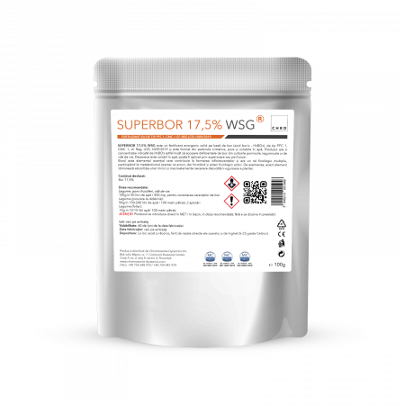 SUPERBOR 17,5 % WSG, Fertilizant hidrosolubil, doza pentru 500 mp, 100 g