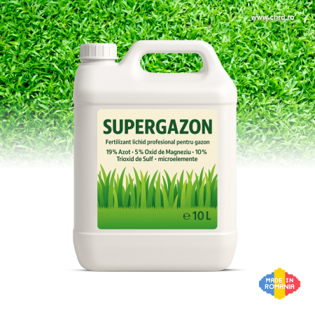 Bidoane 10 litri - SUPERGAZON, Fertilizant lichid profesional pentru gazon, 10 litri