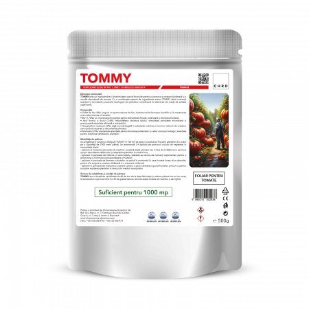 Fertilizanti 500g - TOMMY – FERTILIZANT EU DE TIP PFC 1, CMC 1 CF. REG. (CE) 1009/2019 Foliar pentru tomate, 500g