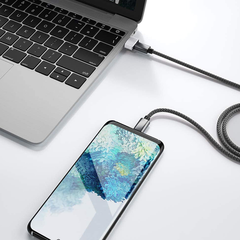 Adaptor OTG Mufa de tip USB-C la USB, Carcasa de Aluminiu, Universal, Gri [5]