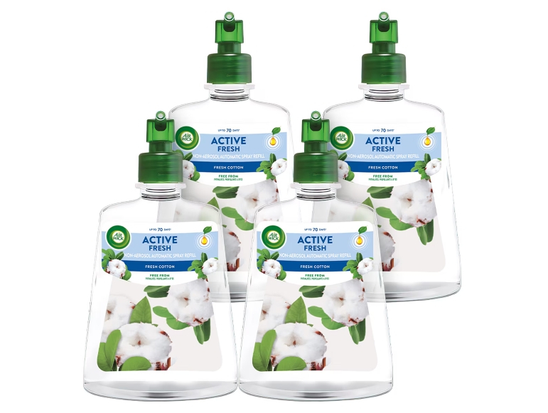 Odorizant camera, Air Wick, Active Fresh, Fresh Cotton, 4 x 228 ml [1]