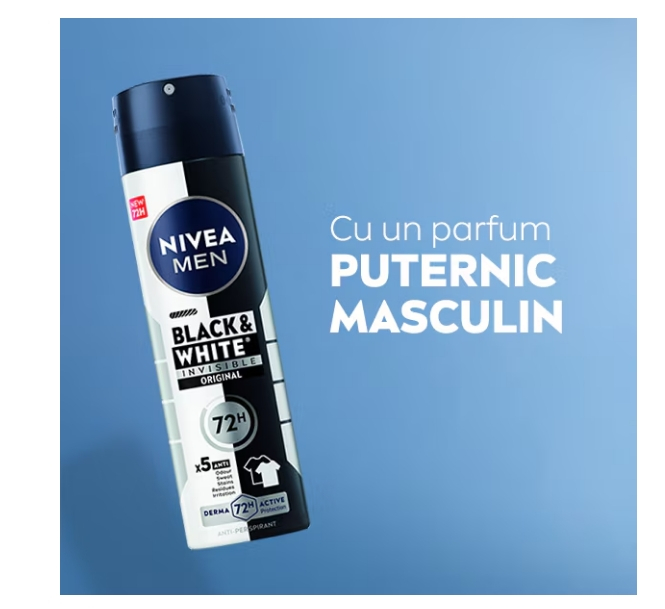 Deodorant spray Nivea Men Invisible for Black & White Power, 250 ml [2]