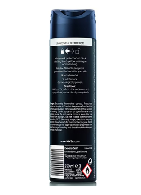 Deodorant spray Nivea Men Invisible for Black & White Power, 250 ml [6]