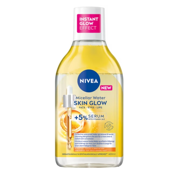 Apa micelara Nivea Skin Glow, infuzata cu serum cu efect de iluminare, 400 ml [1]