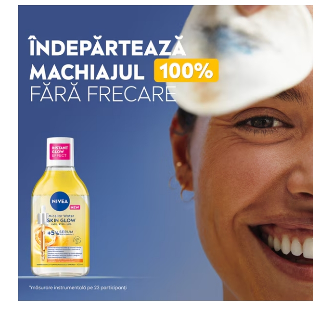 Set 2 x Apa Micelara Nivea Skin Glow, Infuzata cu Serum cu Efect de Iluminare, 400 ml [5]